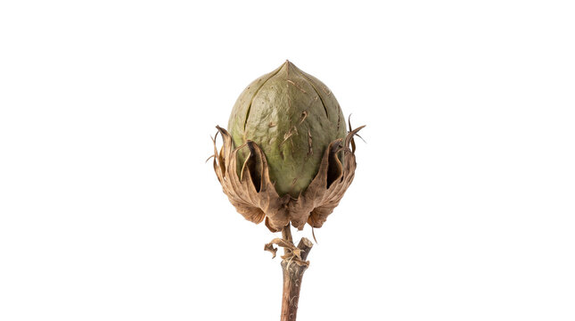 green seed pod isolated on transparent background png