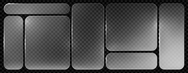 Naklejka na ściany i meble Liquid glass morphism frame with transparent button and rectangle shape. 3D UI effect with bubble light icon on glassmorphism background. Transparent text box design for modern interface element.