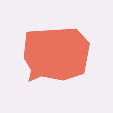 Simple red irregular polygon shape vector