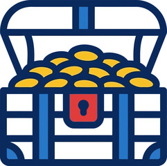 Open Treasure Chest Full of Gold Coins © Danu