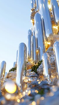 Futuristic vertical cityscape emerging with cutting-edge architecture and vibrant technology