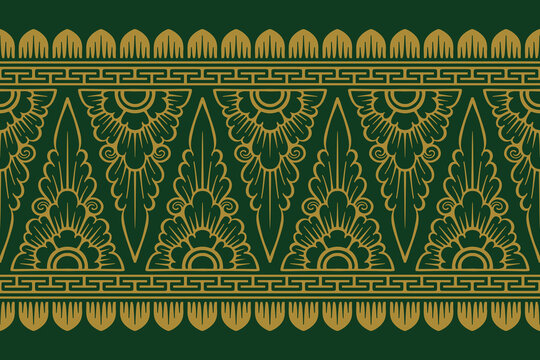 Traditional Balinese seamless pattern vector. Indonesian ethnic floral ornament background for textile print, luxury wallpaper, wrapping paper, and fashion fabric design.