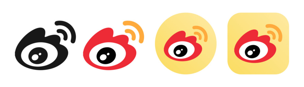 UKRAINE, KHARKIV, 27 JULY 2026: Weibo icon. Social media icon modern design on transparent background. Stock vector editorial