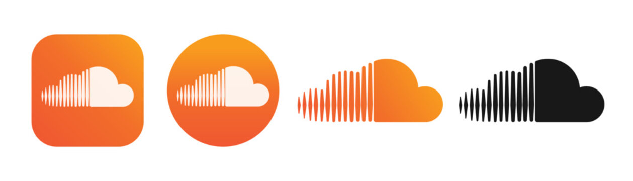 Soundcloud icon. Social media icon. Popular social media logo. Stock vector editorial. UKRAINE, KHARKIV, 27 JULY 2026