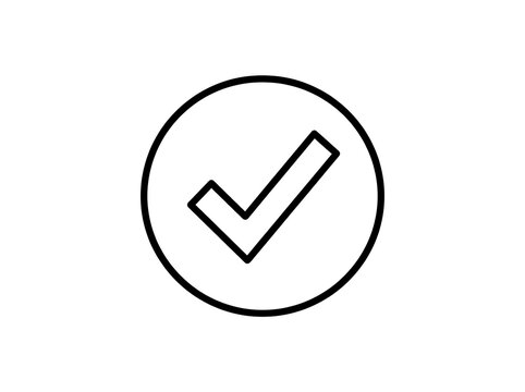 Simple checkmark icon inside circle