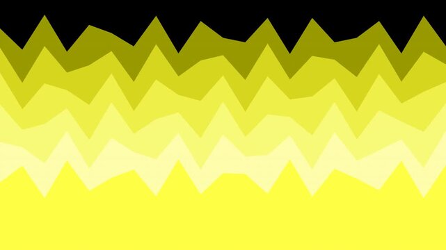 Abstract animated background featuring sharp yellow and black zigzag lines in a flat geometric style.