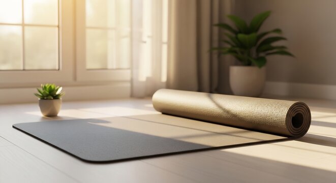 Minimalist Spring Yoga Wellness Setup