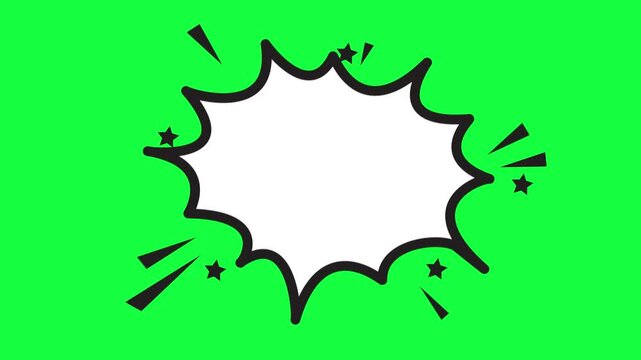 Comic Cloud Animation Motion for video elements with green screen