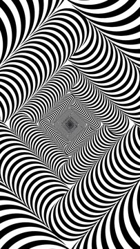 Optical illusion Black and White Spiral Geometric Pattern Background