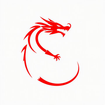 vector image of an abstract dragon 