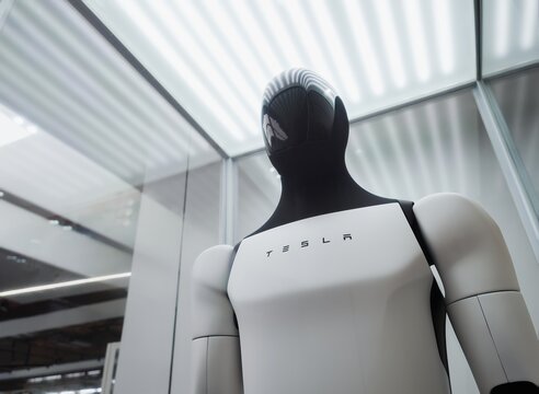 Optimus Tesla's humanoid robot industrial Automation general purpose AI driven for everyday tasks : Bangkok, Thailand- Jul 21, 2026 