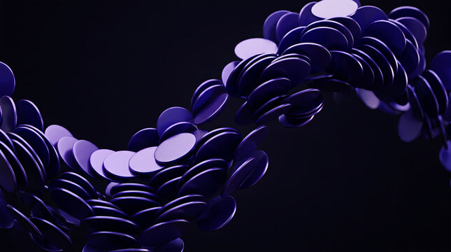 Blue and white 3 d rendered dna helix strands, molecular biology concept
