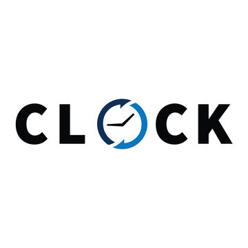 Minimal Clock logo design