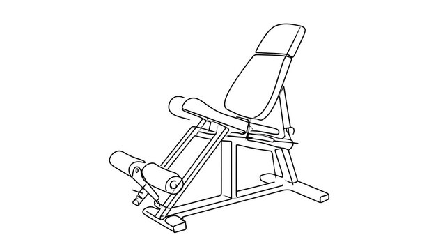Adjustable workout bench white background.