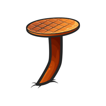 Cartoon rusty nail with bent stick. Construction crooked pin, carpentry old nail or home repair isolated vector fastener with rusty head