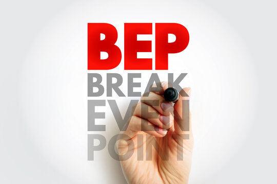 BEP Break Even Point concept written by hand, finance analysis, profitability, accounting term, business threshold, investment calculation, economic balance background