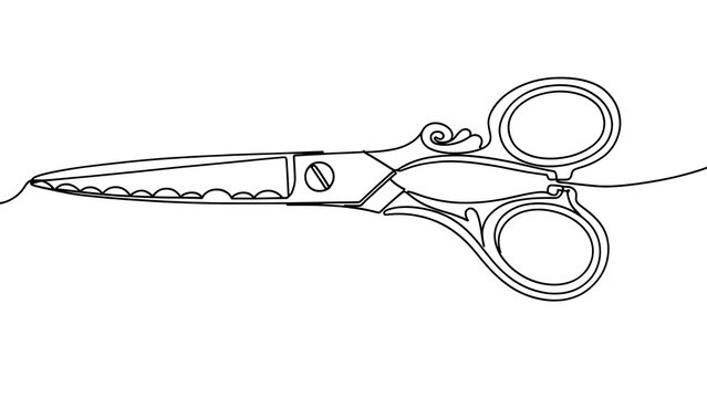 Illustration of scissors on white background.