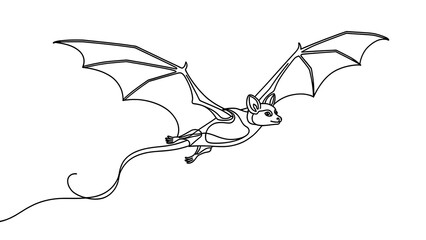 Flying dragon illustration on white background. © cewa