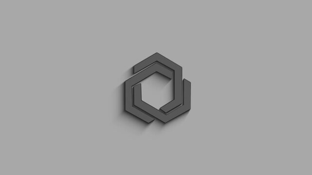 3D Hexagon Line Logo Reveal - Modern Gold Metallic Geometric Shape Intro Transition Pack with Clean Line Art Animation for Tech Corporate Business Video Projects