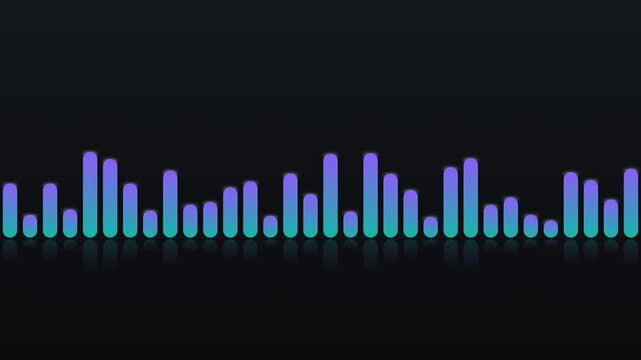 Audio Equalizer Bars Music Visualizer Seamless Loop 4K
