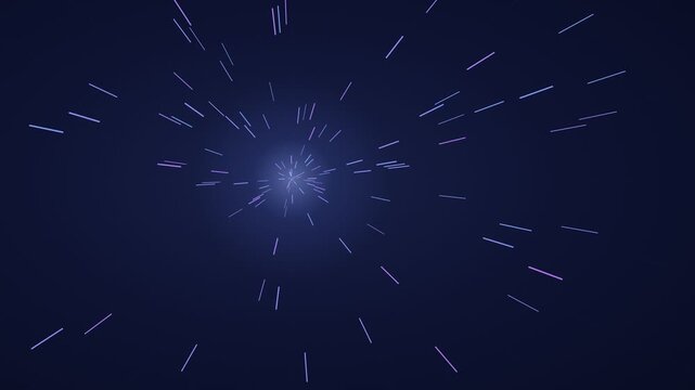 Perspective Data Stream Tunnel Flying Blue Violet Seamless Loop 4K