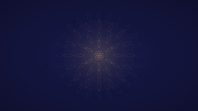 Sacred Mandala Rotating Geometric Pattern Seamless Loop 4K