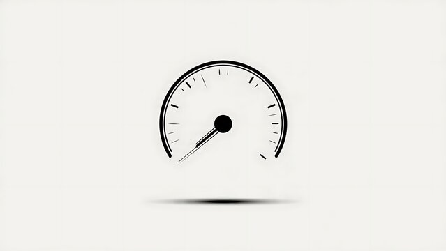 Speedometer gauge icon on white background.