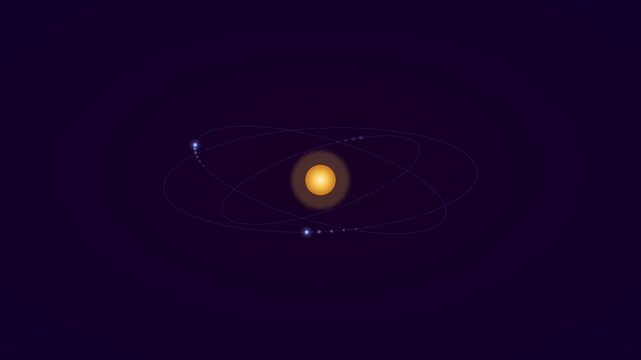 Atom Orbits Electrons Nucleus Physics Seamless Loop 4K