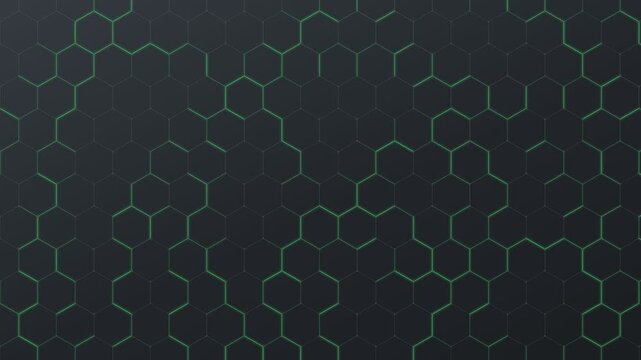 Hexagonal Molecular Lattice Structure Blue Seamless Loop 4K