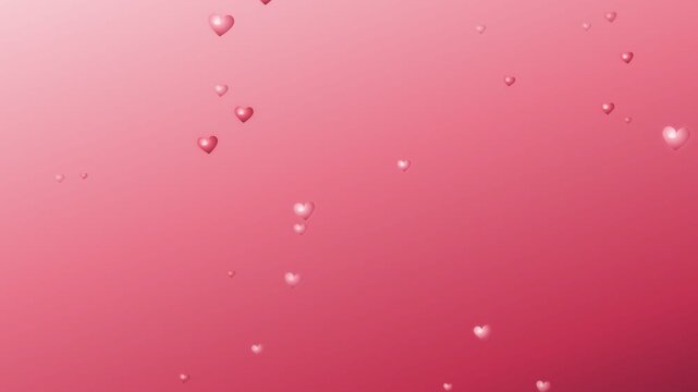 Valentine Hearts Floating Love Red Pink Seamless Loop 4K