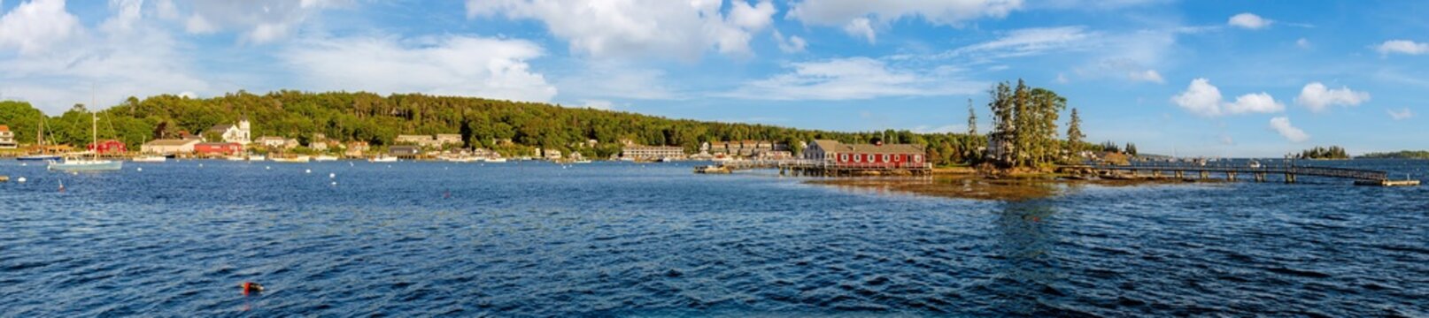 Panoramic view Boothbay Harbor