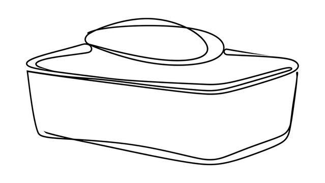 Simple container with lid on white background.