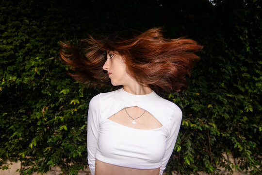 Woman flash portrait