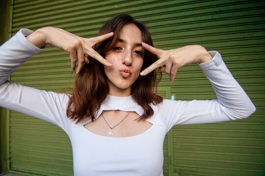 Young stylish woman urban portrait