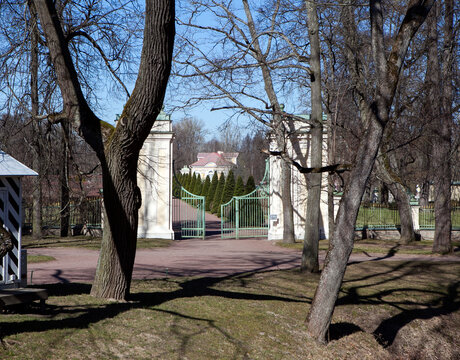 Gate to the Lower Garden. Oranienbaum. Lomonosov. Saint Petersburg. Russia