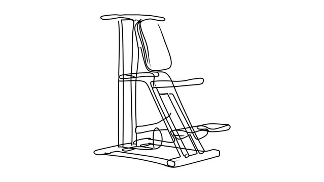 Leg press machine illustration white background.
