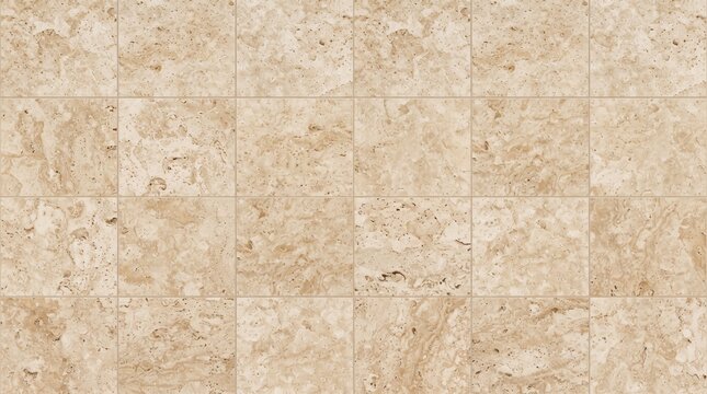 Beige travertine stone tile wall. Natural limestone floor texture with marble pattern.