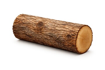 Obraz premium A detailed close-up of a wooden log with visible bark and growth rings.