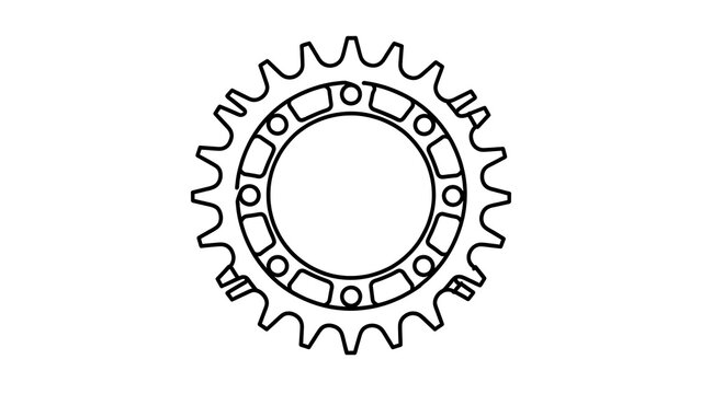 Gear wheel icon on white background.