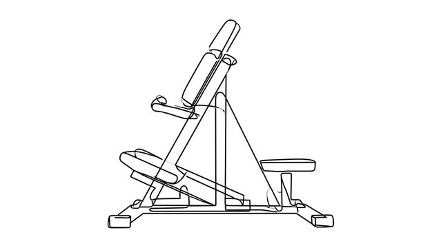 Line art of medieval catapult on white background.