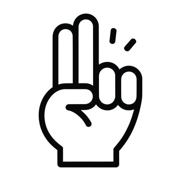 A hand gesture with two fingers raised up in anger  sign language  obscene gesture