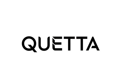 Quetta wordmark logo design, minimalist black typography on white background, modern corporate branding text, sleek geometric lettering