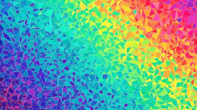 Multi-Color Gradient Background Packed with Micro-Polygons