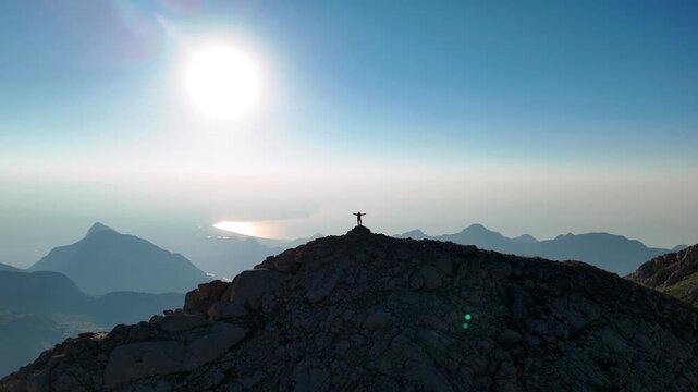 Tunc Mountain Peak Sunrise Silhouette