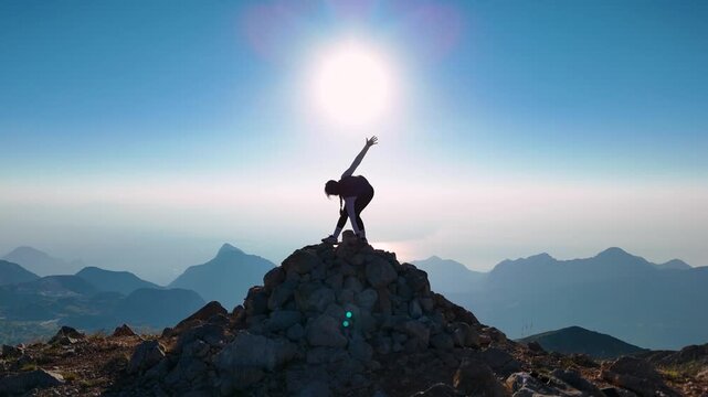 Woman Standing Up Sunrise Reveal