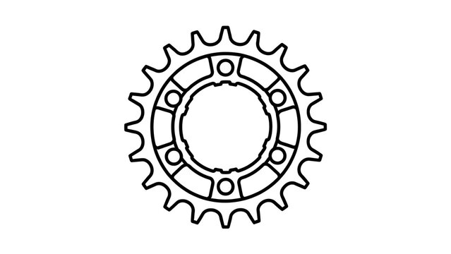 Black gear icon on white background.