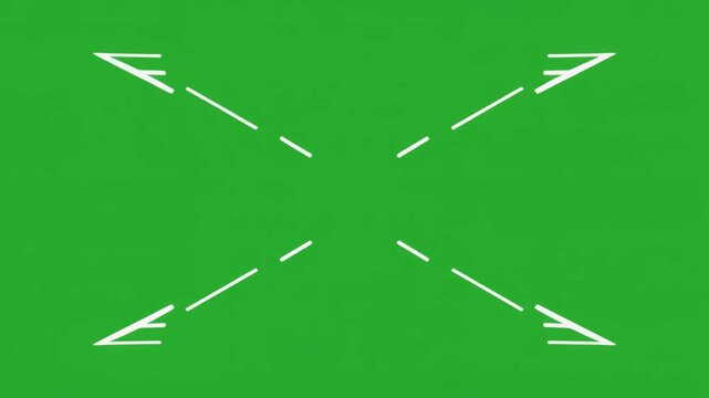 White Camera Focus Brackets on Green Screen Animation