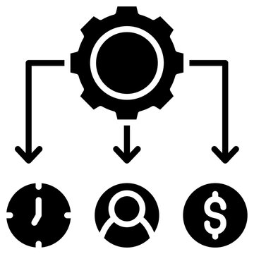 Resource Allocation glyph icon