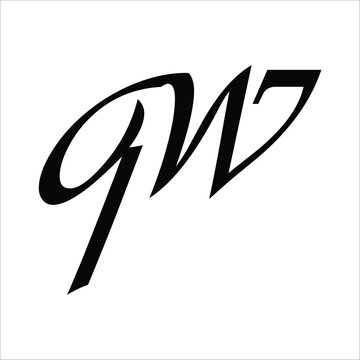 QW  Letter On luxury Logo	
