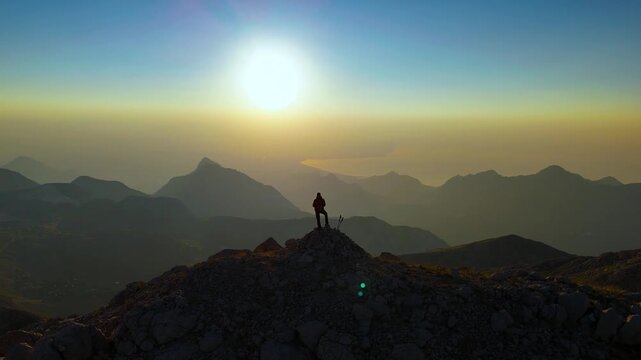 Tunc Mountain Peak Sunrise Silhouette